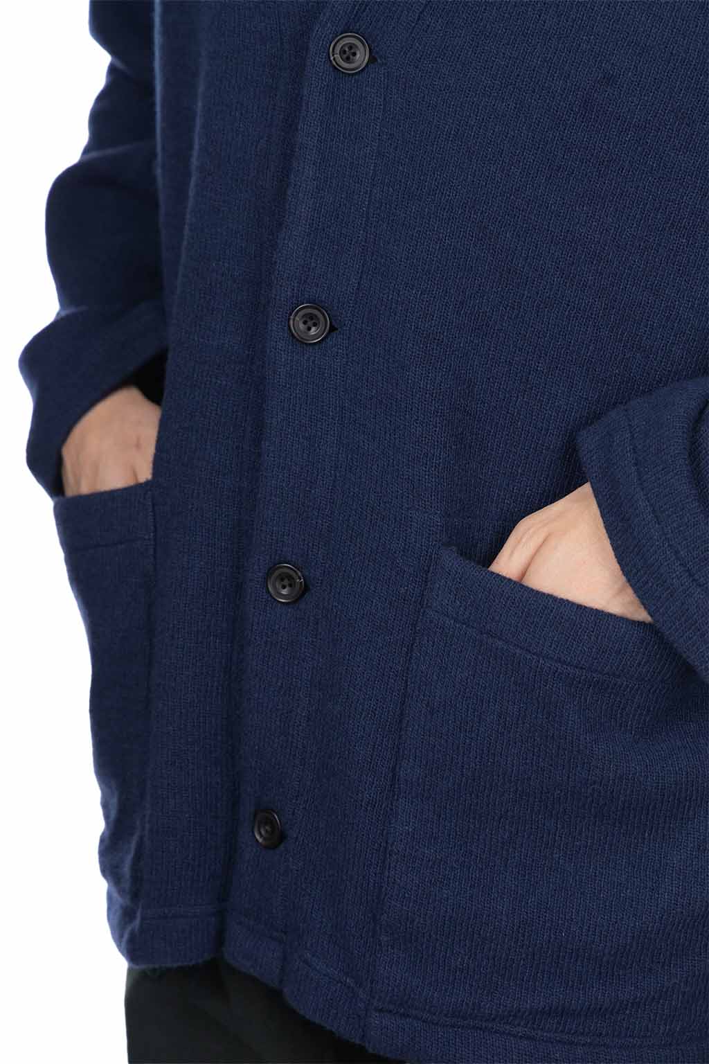 ts(s) - Double Face Jersey 4 Button Cardigan - Navy